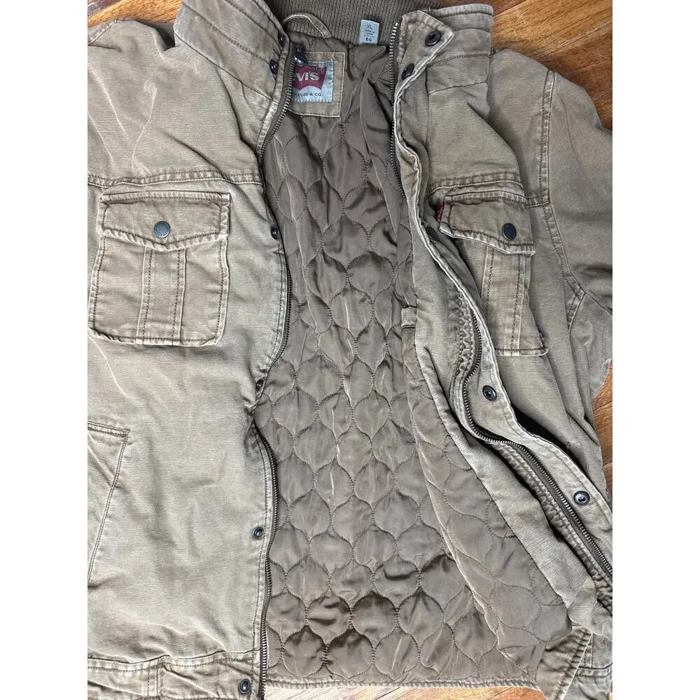 Levi’s Vintage Utility Work Jacket Men’s XL Insulated Canvas Tan Cotton Coat